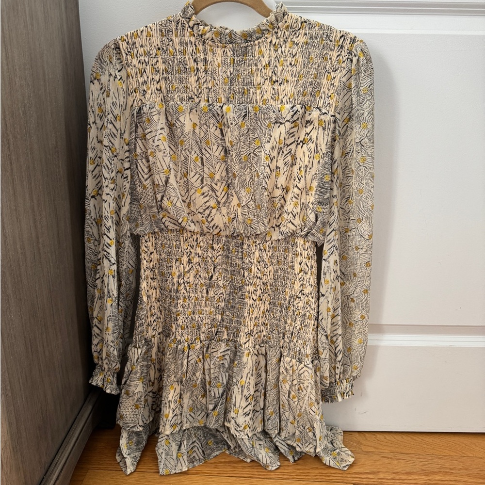 Chic Patterned Long Sleeve Dress